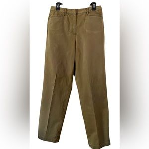 Talbots Stretch Pants, Brown/Olive, Size 10